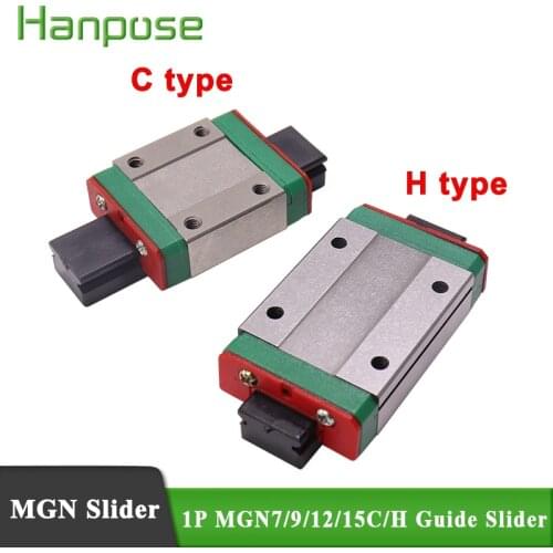 1PCS MGN7C MGN9C MGN9H MGN12H MGN15C linear slider miniature linear rail guide block carriages 3D printer MGN7H