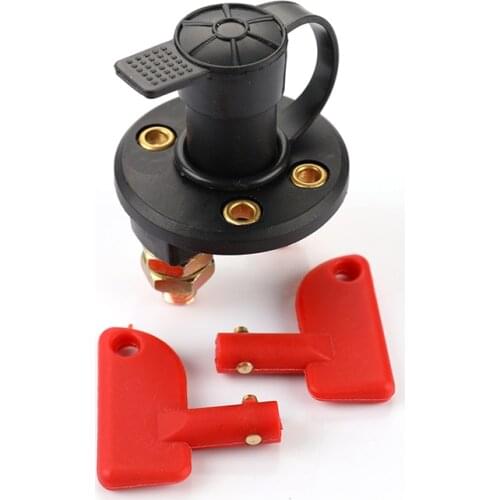 12V 24V Red Key Cut Off Battery Main Kill Switch Vehicle Auto Modified Isolator Separator Auto Switch for Car Truck Boat