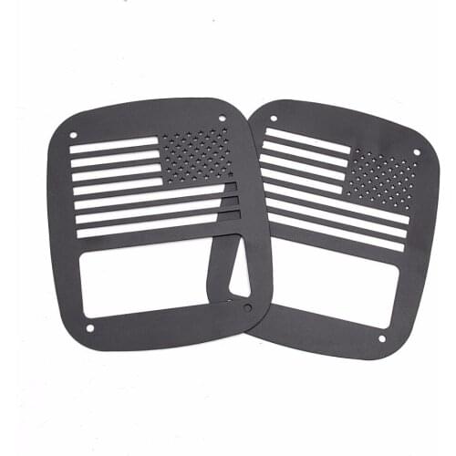 2 PCS /Set Black Metal Taillights Protector Cover Guards Rear Lamp Hood Taillights for Jeep Wrangler TJ YJ 1997-2006