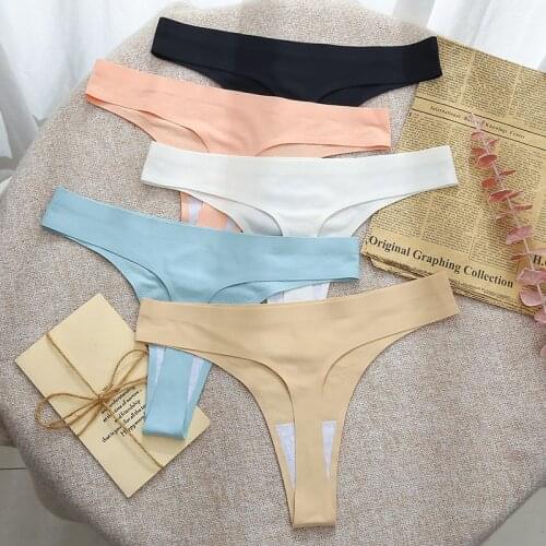 3Pcs/Set Women G-String Low-Rise Intimates Lingerie Breathable Underwear Soft Sexy Thong Fashion Comfort Solid Color Briefs