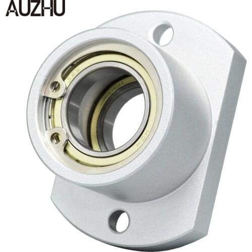 AUZHU BRC -Bearings with Housings,Deep Groove Ball Bearings with retaining ring, Flange Bearing Seat Assembly, Dia 20/25/30/35mm