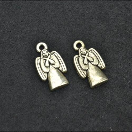 Free Shippin 20 pcs 19*11 mm antique silver color Alloy Angel charms Pendant Jewelry Findings I225