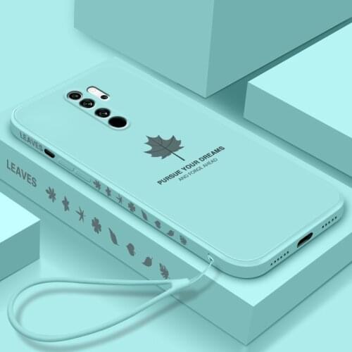 For Xiaomi Redmi Note 8 7 Pro Case Soft Liquid silicone Maple leaf Skin protective Back Cover Case For Xiaomi Redmi Note 9T 8Pro