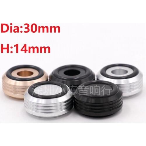 Dia30*H14mm Solid Aluminum Power Amplifier Pad Machine Feet Hifi Acoustic Machine Shock Absorption Pad