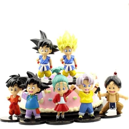 Dragon Ball Z Anime Figure Action Figurine GK Son Goku Figma Vegeta Q Ver Model DBZ 8cm Statue Collection Toys For Children