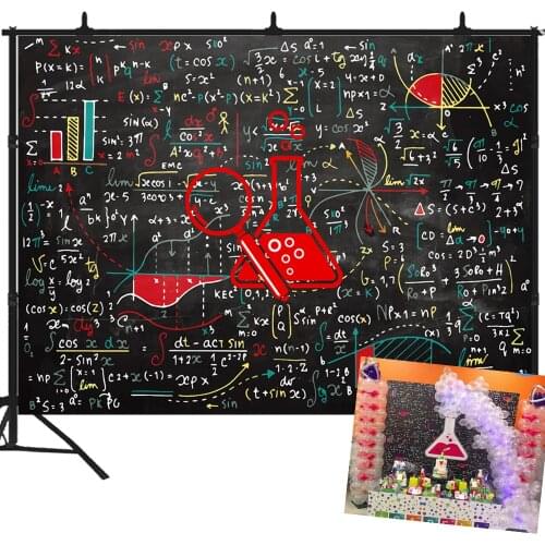 BEIPOTO Science theme birthday party backdrop for photography school photo background booth shoot studio props decoration B-245