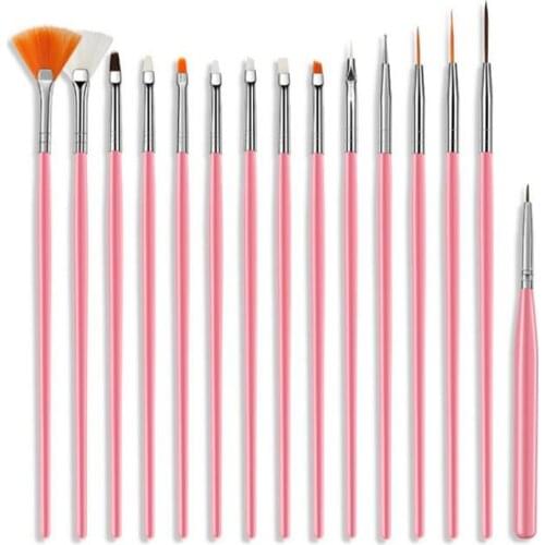 Nail Brush For Manicure Gel Brush For Nail Art 15Pcs/Set Nail Brush Acrylic Liquid Powder Carving Gel Brush
