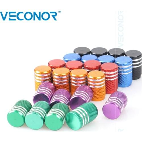 VECONOR 24pcs Pack Aluminum Tire Valve Caps for Car Motorcycle Bicycle Car Accessories Wheel Valves Stem Protection