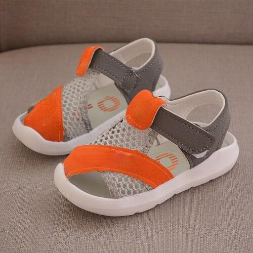 Summer Toddler Sandals For Baby Girl Shoes Color Net Cloth Breathable Boys Sneakers New Design Kids Infant Sport Girls Sandals