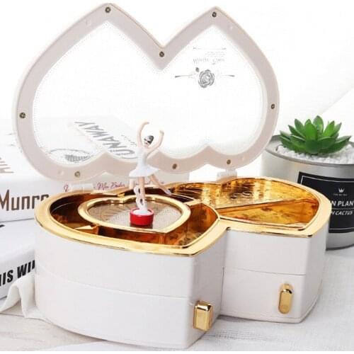 Ballerina Musical Jewelry Box Storage Case for Little Girls Cute Musical Box for Children Gifts