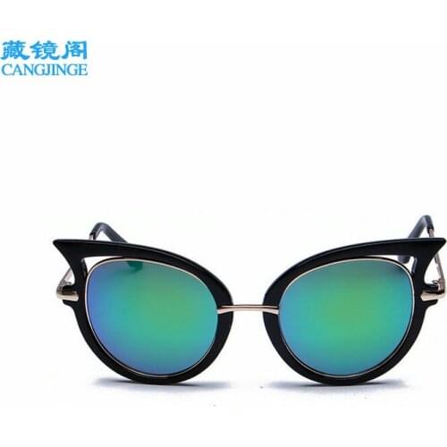 2019 New European and American Retro Cat Eye Sunglasses Resin Trend Womens Glasses Sunglasses Quick Sale Wholesale