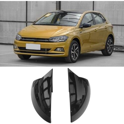 NEW-Car Horn Rearview Mirror Shell Wing Rearview Mirror Cover for Polo- Plus 2019 2020