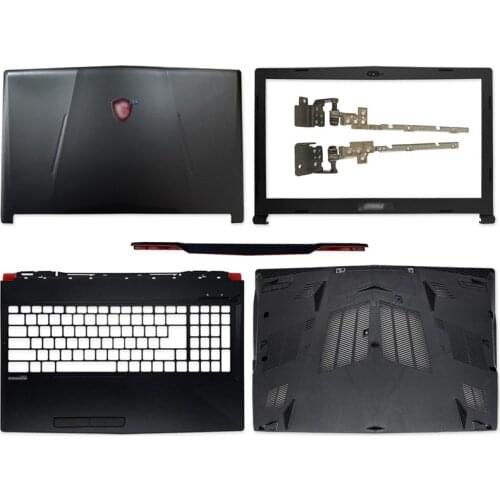 New For MSI GL63 MS-16P7 16P6 16P5 Series Laptop Back Cover/Front Bezel/Palmrest/Bottom Case/Hinges/Hinge Cover Black