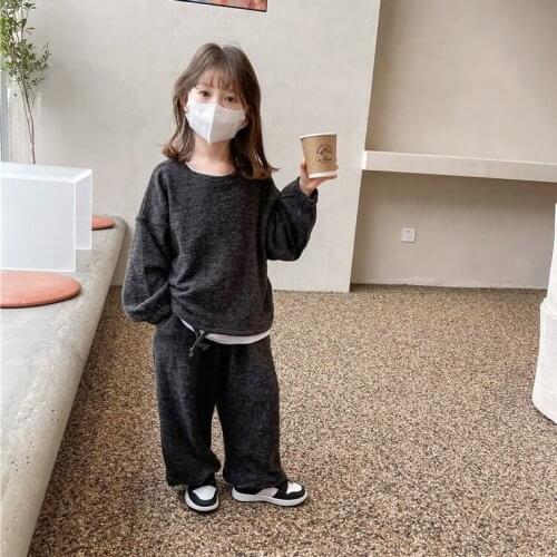 2021 Autumn New Arrival Girls Fashion 2 Pieces Suit Top+pants Baby Girls Clothes