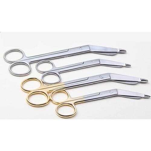 Stainless steel gold handle gauze scissors bandage scissors accessories scissors 14CM 18cm gold handle scissors