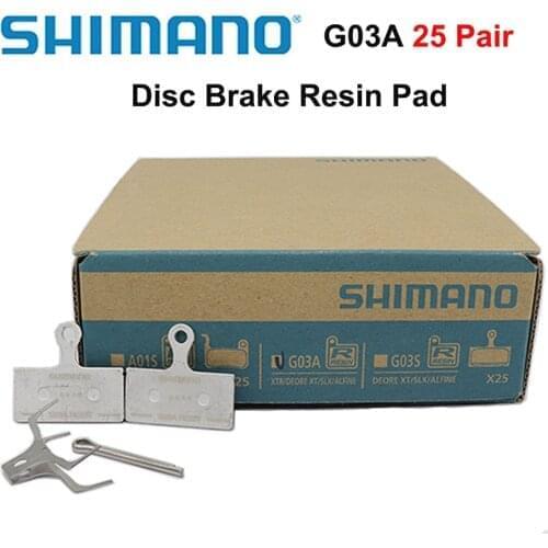 SHIMANO 25 Pairs Original Shimano G03A Resin Disc Brake Pads For MTB BR M9000 M9020 M8100 M8000 M7100 M6000 M785 M675 M615