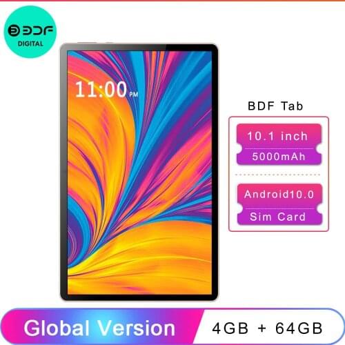 New 10.1 Inch Android 7.0 Tablet Phone 4GB+64GB WiFi Bluetooth SIM Card Google Play Octa Core GPS 3G 4GLTE Phone Call Tablet Pc