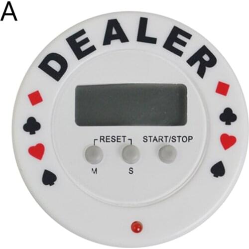 B36F Casino Poker Tournament Timer Digital Dealer Timer Black Jack Plastic Poker Chips Game Accessories