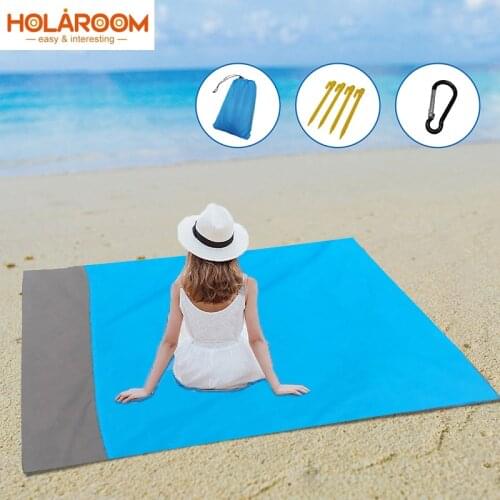 Portable Picnic Beach Mat Pocket Large Towel Anti Splash Water Beach Towel Blanket Ground Mattress Outdoor Camping Tent Mat