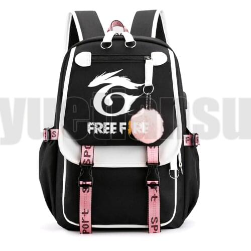 Hot Shooting Game Sac A Dos Kawaii Free Fire Garena Zipper Laptop Back Pack Free Fire Schoolbag Backpack Anime Softback Bookbag