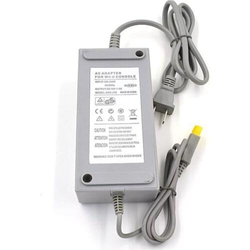 US/EU Plug 100-240V 15V 5A Home Wall Power Supply AC Charger Adapter Cable for WiiU Game Console Host
