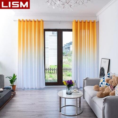 LISM Modern Light Reducing Curtains for Living Room Light Filtering Window curtain Bedroom Drapes Curtains for Kitchen Home Deco