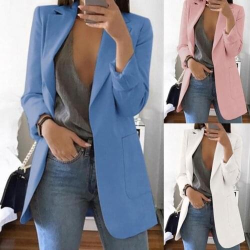 80% Hot Sell Blazer Lapel All-match Open Front Stylish Women Suit for Daily Life