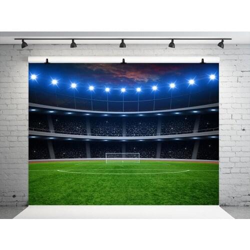 VinylBDS 200X300CM (6.5X8FT) Stadium Backgrounds For Photo Studio Football Field Cotton Photo Background Photography Backdrop