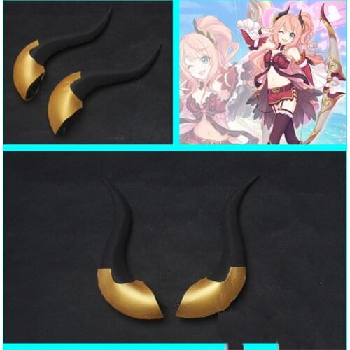 Re:Dive Barrettes Cosplay Horns Anime Princess Connect Head Clip Headwear Hairwear Cosplay Props Accessories Hair Clip