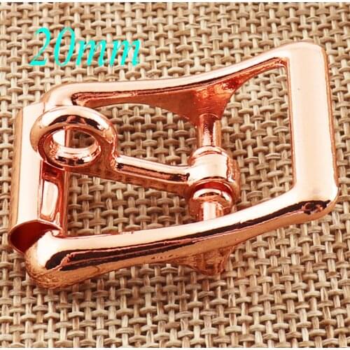 10 PCS Metal Rose Gold Center Bar Buckle 20mm Sliders Strap Adjuster Adjustable Leather findings Webbing Craft Bag Buckles