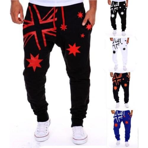 2020 Fashion Mens Joggers Pants Casual Loose Sweatpants Hip-hop Letters Printed Trousers Outwear Joggers Pants Harem Dance Pants