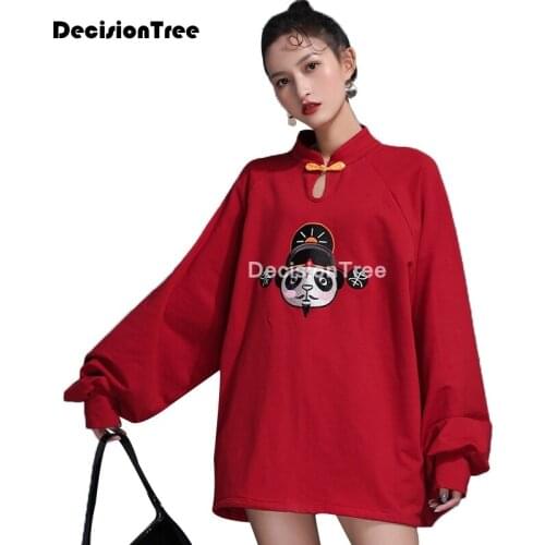 2021 printing hoodies sweatshirts harajuku women clothing feminina loose womens outwear chinese traditional street wear qipao