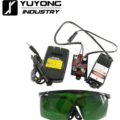 450nm 2500mW 12V High Power TTL Adjustable Focus Blue Laser Module DIY Laser engraver accessories 2.5W laser head+eyewear