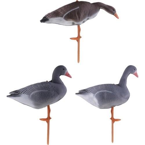 3pcs 3D Russian Goose Decoys Decoying Full Hollow Body For Hunting