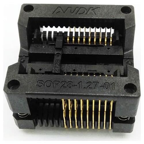 ANDK SOP18 SOIC18 SO18 IC Test Burn Socket with Pin Pitch 1.27mm IC Body Width 7.5mm 300mil Test Socket ots28-1.27-04 Adapter