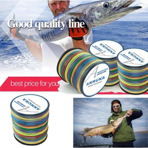 Anmuka Color 10 Meters One Color Fishing Line 300 Meters 4 Braided PE Wire Braided Line Super Tensile Fishing Gear For Fishing