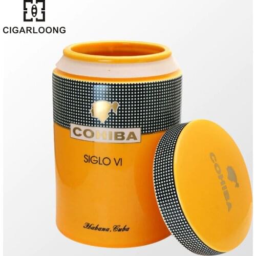 COHIBA cigar moisturizer tube large capacity ceramic cigar tube moisturizing tank portable cigar case GT-1007