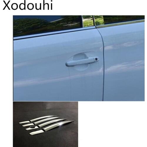 For Toyota Vios/Yaris sedan 2017 2018 2019 car styling protection detector sticker frame trim stainless steel door handle 8pcs
