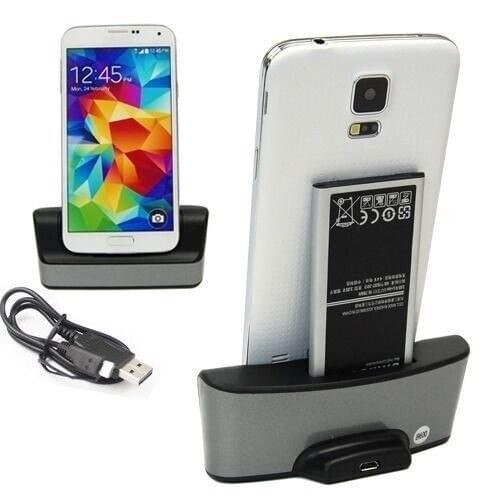 Dual Charging Battery Charger Phone Holder Cradle Dock Stand Phone Charger For Samsung Galaxy S5 SV i9600