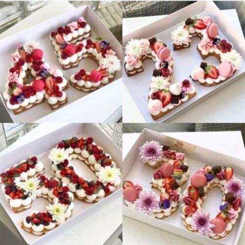 PET 0-8 Numbers Cake Mold Cake Decorating Tools Confeitaria Maker Birthday Cake Design Bakeware Pastry Tools 4/6/8/10/12/14inch