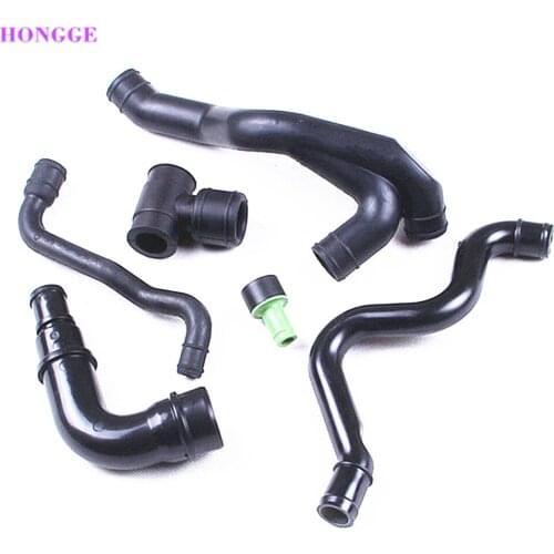 HONGGE Qty6 1.8 Engine Crankcase Ventilation Pipe Exhaust Hose Kit For Bora Golf MK4 06A103213F 06A103221AH 035 103 245