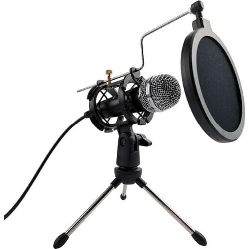 Condenser Microphone 3.5mm Plug And Play PC Broadcast For Computer Desktop MAC Windows Online Chatting Podcast Skype YouTube