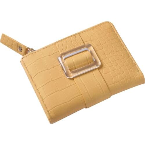 2021 Korean trend Womens purse leather Zipper Hasp Short cute wallet Solid thin ladies wallet Multi card slots small wallet