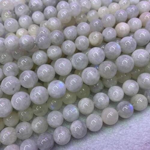 Round Natural white moonstone Beads For Jewelry Making Beads Bracelets For Women 15'' Needlework Spacer DIY Beads Trinket