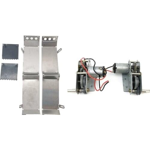 For Henglong 3848-1 Ect 1/16 RC Tank Parts Metal Drive System/Metal Gear Box & Metal Rear Mud Fender Back Mudguard