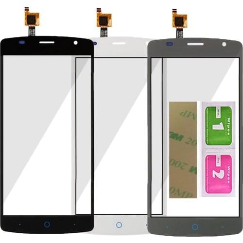 Mobile Touch Glass For ZTE Blade L5 / L5 Plus Front Touch Screen Touch Glass Panel Digitizer TouchScreen Lens Sensor Adhesive