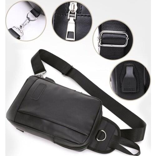 Newly Casual Crossbody Chest Bag with USB Port Design Durable Lightweight Comfortable to Wear Wear Resistant for Daily Life
