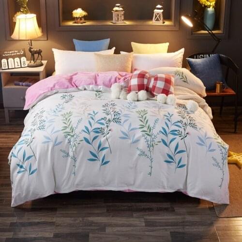 Crystal velvet single quilt cover 100% cotton and crystal velvet double-sided fabric 1pcs to keep warm in autumn and winter
