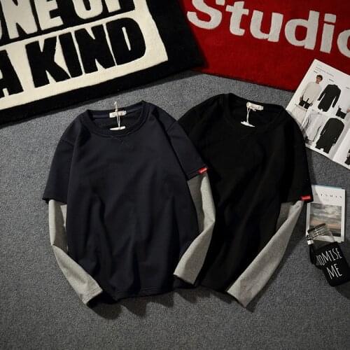 Autumn Men Causal Hoodies Pullover Patchwork College Hoodies Japan Design Harajuku Sweatshirt Cotton Youth Boys Street Fashion