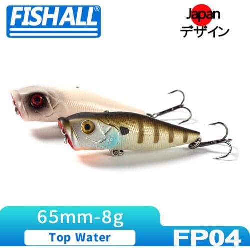 Walker Popper Top Water Big Mouth Lure 65mm 8g Hard Plastic Wobbler Bait For Bass Pike Trout